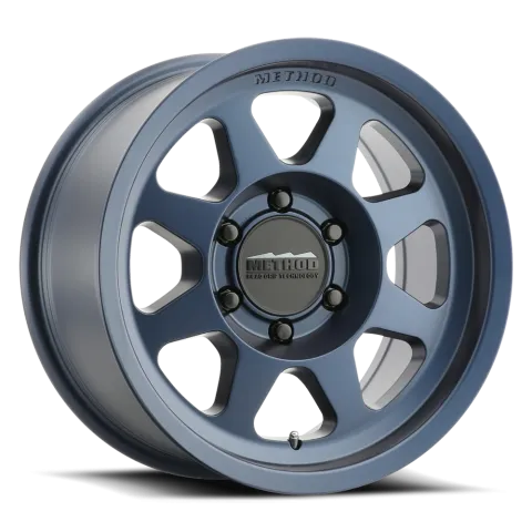 Aluminum Wheels 17x8.5 Bead Grip MR701 Bolt Pattern 6 On 139.7 Offset 0 Lip Size 1.81 Bahia Blue BL Method