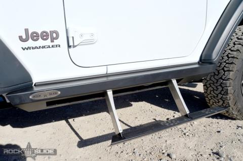 Jeep JL Side Step Sliders For 24-25 Wrangler JL 2 Door Models Set Rock Slide Engineering