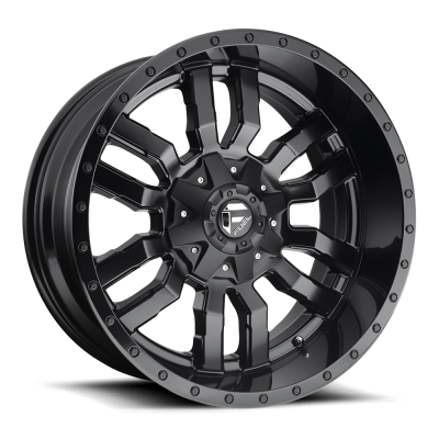 Aluminum Wheels 20X9 Sledge D596 5 On 114.3/5 On 120 Matte Black/Gloss Black Lip 72.56 Bore 35 Offset Fuel Off Road Wheels