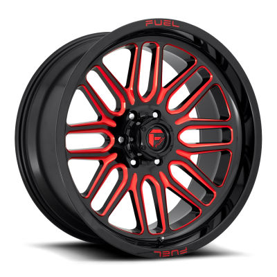 Aluminum Wheels 20X10 Ignite D663 5 On 127 Gloss Black Red Tinted Clear 78.1 Bore -18 Offset Fuel Off Road Wheels