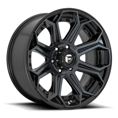 Aluminum Wheels 20X9 Siege D704 5 On 150 Gloss Black Machined Double Dark Tint 110.2 Bore 1 Offset Fuel Off Road Wheels