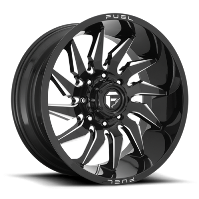 Aluminum Wheels 24X12 Saber D744 5 On 127 Gloss Black Milled 71.5 Bore -44 Offset Fuel Off Road Wheels