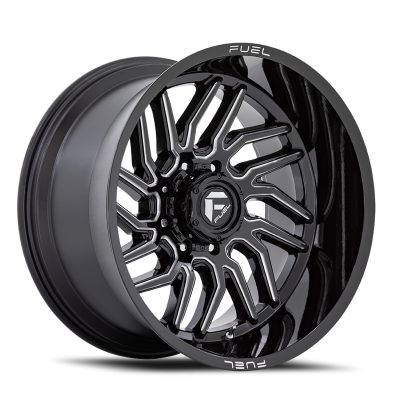 Aluminum Wheels 20X9 Hurricane D807 5 On 127 Gloss Black Milled 71.5 Bore 1 Offset Fuel Off Road Wheels