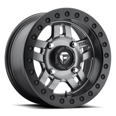 Aluminum Wheels 14X7 Anza UTV D918 4 On 136 Matt Anthracite Gray Beadlock 110.2 Bore 13 Offset 5 Spoke Fuel Off Road Wheels