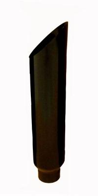 5 Inch Inlet OD X 6 Inch Outlet x 36 Inch Length Miter Stack 304 Stainless Black Powder Coated Pypes Performance Exhaust