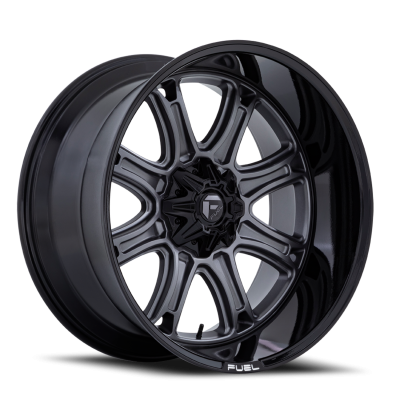 Aluminum Wheels 20X9 Darkstar FC853AB 5 On 114.3/5 On 127 Matte Gunmetal Gray/Black Lip 78.1 Bore 1 Offset Fuel Off Road Wheels