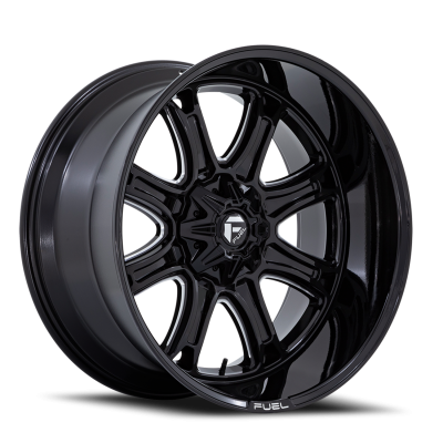 Aluminum Wheels 20X10 Darkstar FC853BE 5 On 114.3/5 On 127 Gloss Black/Milled 78.1 Bore -18 Offset Fuel Off Road Wheels