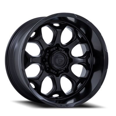 Aluminum Wheels 22X10 Scepter FC862 MX 6 On 135 Blackout 87.1 Bore -18 Offset Fuel Off Road Wheels