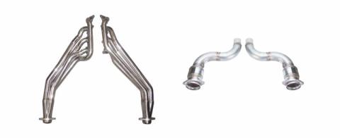 2018-2023 Mustang Long Tube Header Kit With Catalytic Converters 304 Stainless Pypes Performance Exhaust