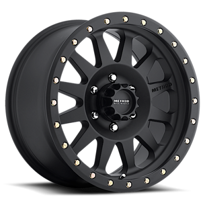 Aluminum Wheels 18x9 Double Standard MR304 Bolt Pattern 6 On 139.7 Offset -12 Lip Size 3.86 Matte Black MB Method
