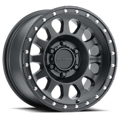 Aluminum Wheels 18x9 MR315 Bolt Pattern 6 On 139.7 Offset 18 Lip Size 1.65 Matte Black MB Method