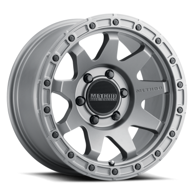 Aluminum Wheels 20x9 MR317 Bolt Pattern 6 On 139.7 Offset 0 Lip Size 0.83 Matte Titanium GY Method