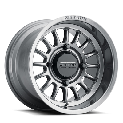 Aluminum Wheels 15x10 MR411 Bead Grip UTV Bolt Pattern 4 On 136 Offset 25 Lip Size 3.23 Gloss Titanium SL Method
