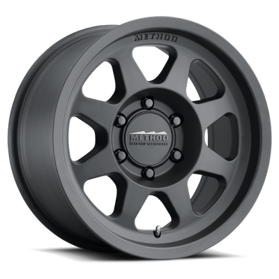 Aluminum Wheels 17x8.5 Bead Grip MR701 Bolt Pattern 6 On 135 Offset 0 Lip Size 1.81 Matte Black MB Method