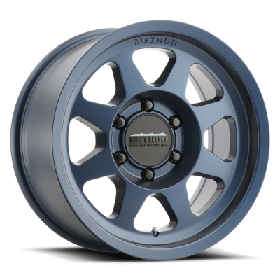 Aluminum Wheels 17x9 Bead Grip MR701 Bolt Pattern 5 On 127 Offset -12 Lip Size 1.97 Bahia Blue BL Method