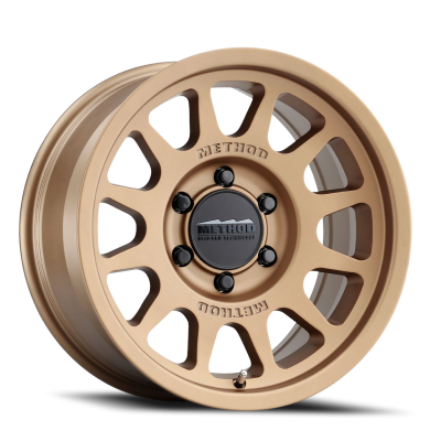 Aluminum Wheels 16x8 Bead Grip MR703 Bolt Pattern 6 On 139.7 Offset 0 Lip Size 1.22 Method Bronze BRZ Method