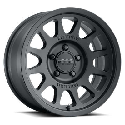 Aluminum Wheels 17x7.5 Bead Grip MR703 Bolt Pattern 5 On 160 Offset 50 Lip Size 0.87 Matte Black MB Method