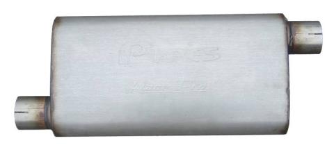 Race Pro Series Muffler 18 in 2.5 in Offset/Offset Hardware Not Incl Natural 409 Stainless Steel Pypes Exhaust