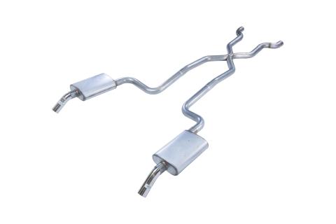 1974 Corvette C3 2.5 Inch Crossmember Back Exhaust Kit With X-Pipe 409 Stainless Street Pro Mufflers Pypes Performance Exhaust