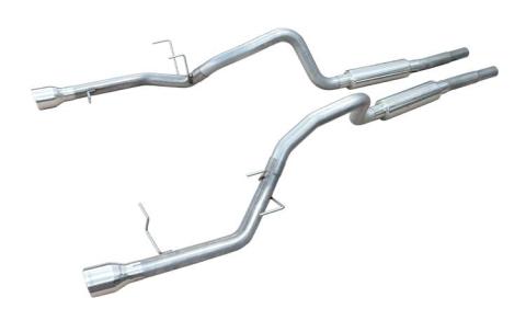 2011-2014 Mustang V6 Mid Muffler Cat Back Exhaust System M-80 Mufflers 409 Stainless Pypes Performance Exhaust