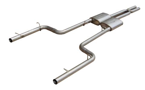 Cat Back Exhaust System Split Rear Dual Exit 11-14 Charger V8 Exc SRT8 2.5 in Intermediate And Tail Pipe Race Pro Muffle/Hardware Incl Tip Not Incl Natural Finish 409 Stainless Steel Pypes Exhaust