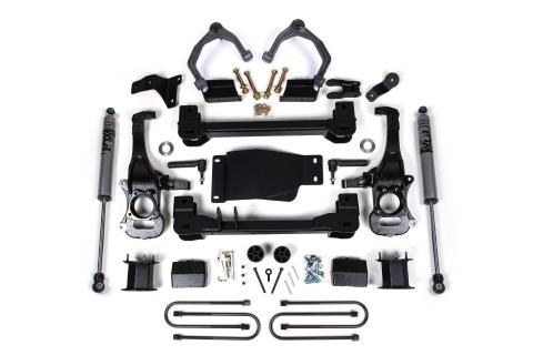 4 Inch Lift Kit For 2025 Silverado/Sierra 1500 4WD 3 Inch Rear Block Spacer Front Fox 2.0 ADV Series Rear Shock Zone Offroad