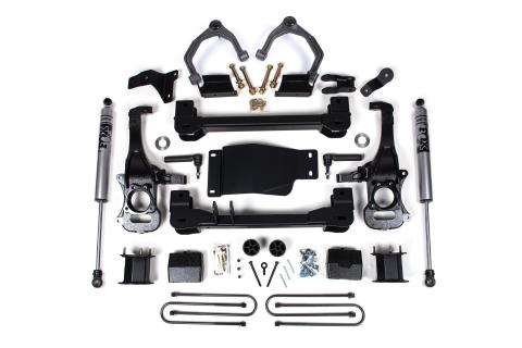 4 Inch Lift Kit For 2025 Silverado/Sierra 1500 Custom Trail Boss/LT Trail Bass/AT4 4WD 3 Inch Rear Block Spacer Front Fox 2.0 ADV Series Rear Shock Zone Offroad