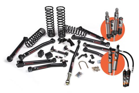 07-18 Jeep Wrangler JK 4 Door 3.5 Inch J-Krawl Suspension Lift Kit w/ Fox 2.5 Performance Elite Series R/R DSC Shocks 4WD JSPEC
