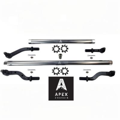 Heavy Duty Polished Aluminum Tie Rod and Drag Link Axle Swap Kit 05-11 Super Duty, Jeep JL-JT for Axle Upgrade Options Only Apex Chassis
