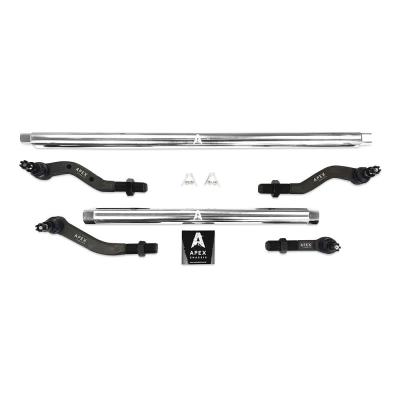 Heavy Duty Polished Aluminum Tie Rod and Drag Link Axle Swap Kit Currie 70 Inch Jeep JL-JT 2.5T Note: This No-Flip kit is for Axle Upgrade Options Only Apex Chassis