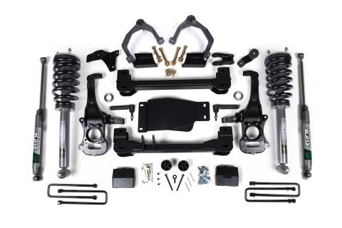 19-24 Chevrolet Silverado Trail Boss 1500 - GMC Sierra AT4 1500 4WD 4 Inch Suspension Lift Kit, 3 Inch Rear Lift, Block - Nitro Loaded Struts, Nitro Shocks Zone Offroad