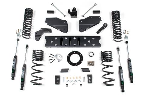 19-24 RAM 2500 5.5 Inch Radius Arm Bracket 4.5 Inch Rear Coil Gas 6-Bolt T-Case Fox Adventure Shocks Zone Offroad