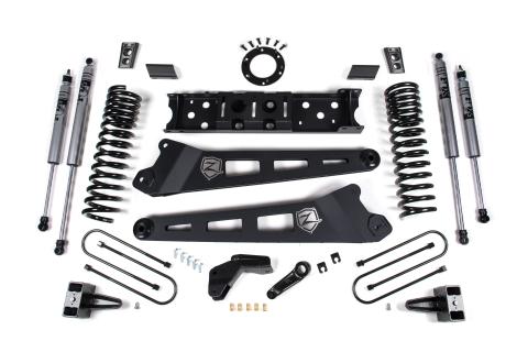 25-26 Ram 3500 (Gas) 4 Inch Radius Arm Suspension Lift Kit, 2 Inch Rear Lift, Block W/ Overload - Fox 2.0 Adventure Series Shocks Zone Offroad