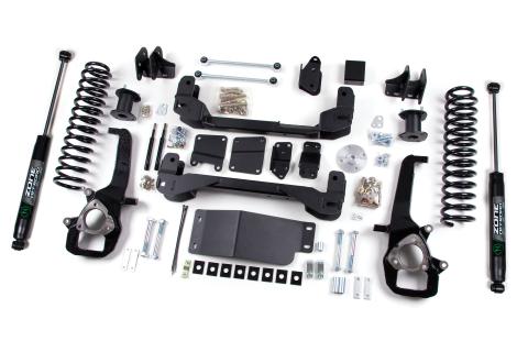 13-15 Dodge RAM 1500 6 Inch Front 5 Inch Rear Lift Height Strut Spacer Lift Kit With Nitro Shocks Zone Offroad