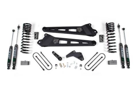 13-18 RAM 3500 4 Inch Replacement Radius Arm Lift Kit Gas With Nitro Shocks Zone Offroad