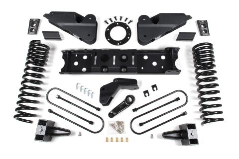 19-24 RAM 3500 4.5 Inch Radius Arm Bracket 2 Inch Rear Block With Overload Diesel 6-Bolt T-Case Fox Adventure Shocks Zone Offroad
