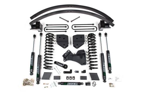 17-19 Ford F-250/F-350 Super Duty 6 Inch Lift Kit 3 Inch Rear Block Diesel 3 Leaf Main Fox Adventure Shocks Adventure Series Shocks Zone Offroad