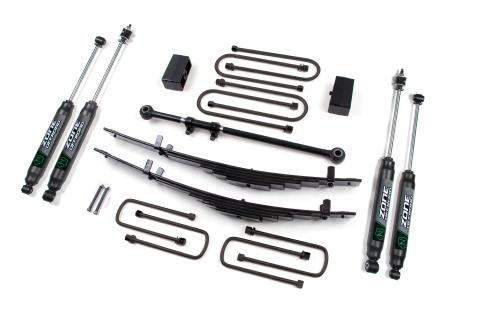 00-05 Ford Excursion 4 Inch Leaf Spring Lift Kit With Nitro Shocks Zone Offroad