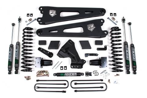23-24 Ford F-250/F-350 Super Duty 4WD 5 Inch Radius Arm Lift Kit 3 Inch Rear Block Diesel 2 Leaf Main Fox Adventure Shocks Adventure Series Shocks Zone Offroad