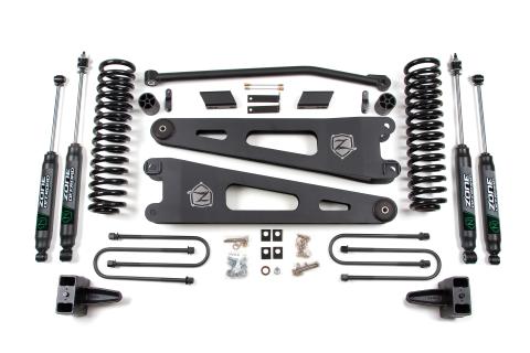08-10 Ford F-250/F-350 Super Duty 4 Inch Radius Arm Lift Kit Diesel With Nitro Shocks Zone Offroad