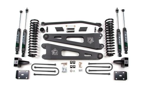 11 Ford F-250/F-350 Super Duty 4 Inch Radius Arm Lift Kit Diesel With Overload With Fox Adventure Shocks Zone Offroad