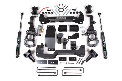 21-26 Ford F-150 4WD 6 Inch Suspension Lift Kit, 4 Inch Rear Lift, Block - Nitro Loaded Struts, Nitro Shocks Zone Offroad
