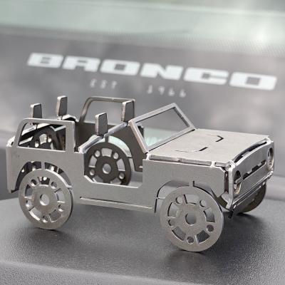 Bronco Business Card Holder Flat Stainless Steel Bendy Bronco Rock Slide Engineering