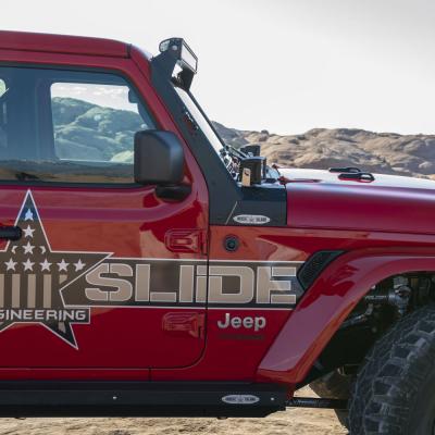 Wrangler/Gladiator Lower Cowl LED Light Pod Brackets and Upper Bar Brackets Rock Slide Engineering