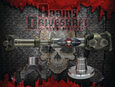 JK Rear 1350 CV Greaseable Driveshaft 2 Door Adams Driveshaft