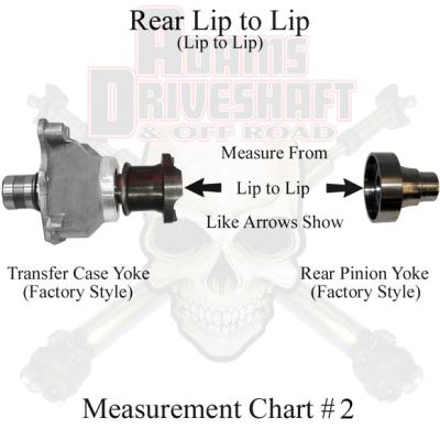 JK Rear 1350 CV Greaseable Driveshaft 2 Door Adams Driveshaft