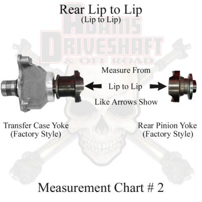 JL Rear 1310 Solid CV Driveshaft 4 Door (Sport - Sahara) Pinion Yoke Style Adams Driveshaft