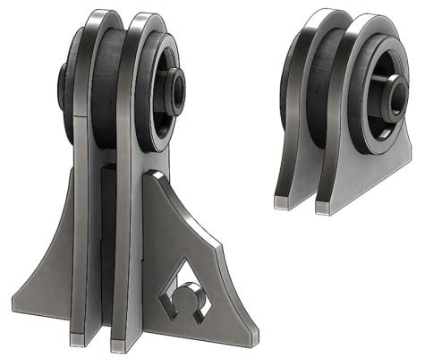 Jeep TJ Weld On UCA Brackets For Low Pro Front Truss Daystar Bushings 1/2 Inch Bolt Size Artec Industries