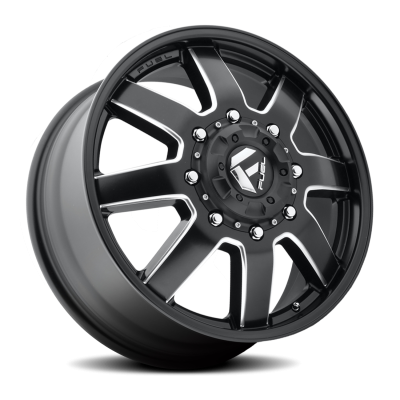 Dually Wheels 20X8.25 Maverick Dually D538 10 On 225 Black Milled 170.1 Bore 105 Offset 7 Spoke Front Dually Fuel Off Road Wheels