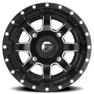 Aluminum Wheels 26X7 Maverick UTV D538 4 On 136 Matte Black Milled 110.2 Bore 13 Offset Fuel Off Road Wheels